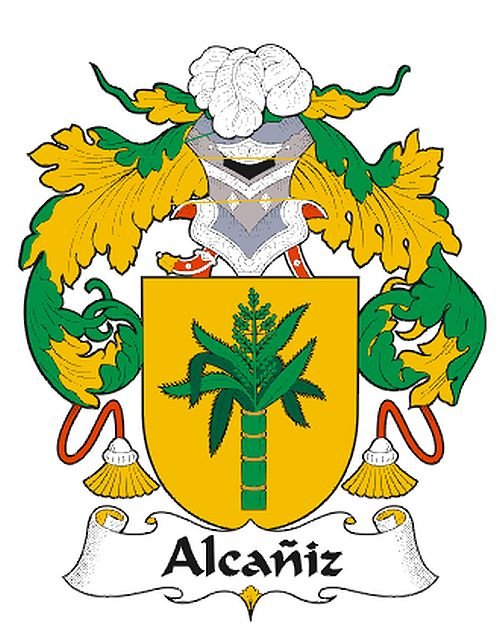 Image 0 of Alcaniz Spanish Coat of Arms Print Alcaniz Spanish Family Crest Print
