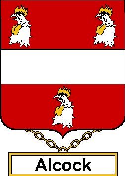 Image 0 of Alcock English Coat of Arms Print Alcock English Family Crest Print 