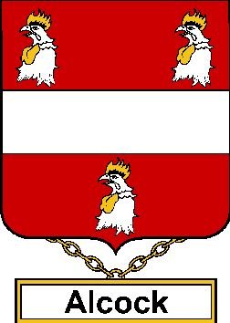 Image 0 of Alcock English Coat of Arms Large Print Alcock English Family Crest  