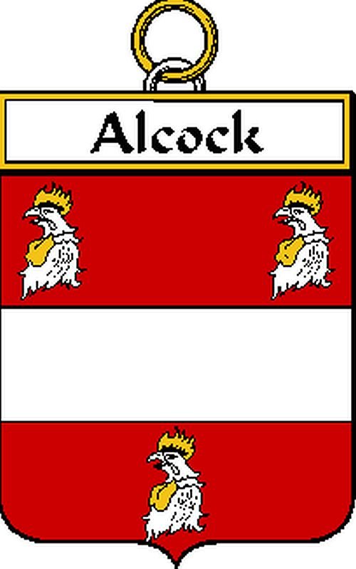 Image 3 of Alcock Irish Coat of Arms Print Alcock Irish Family Crest Print
