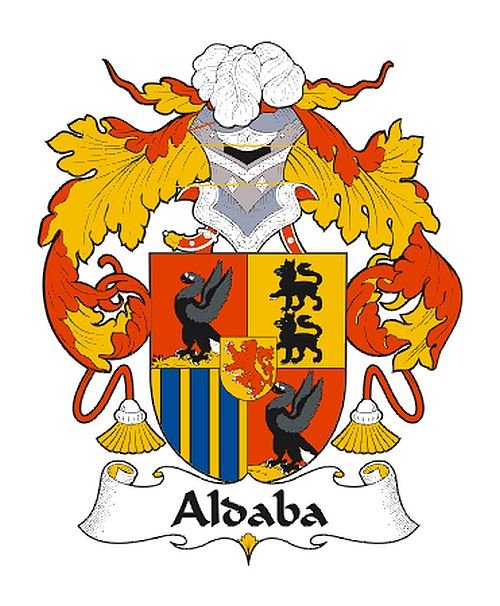Image 0 of Aldaba Spanish Coat of Arms Print Aldaba Spanish Family Crest Print