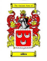 Alden Coat of Arms Surname Large Print Alden Family Crest 