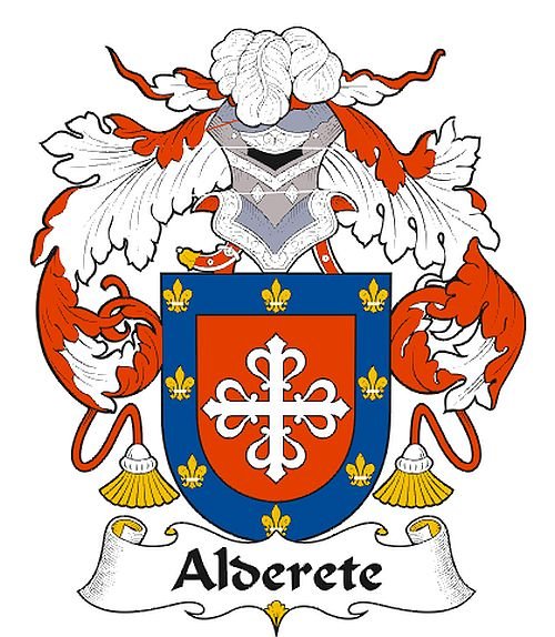 Image 0 of Alderete Spanish Coat of Arms Large Print Alderete Spanish Family Crest 