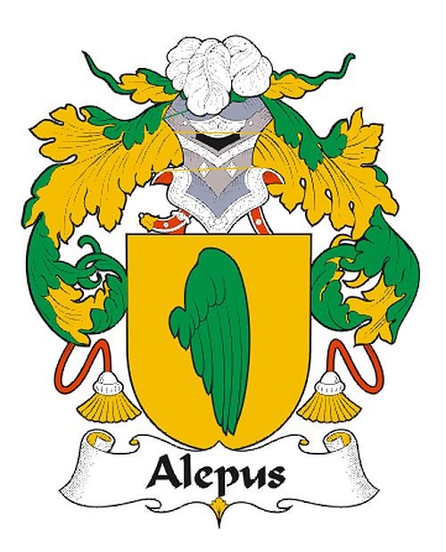 Image 0 of Alepus Spanish Coat of Arms Print Alepus Spanish Family Crest Print