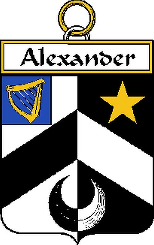 Image 0 of Alexander Irish Coat of Arms Print Alexander Irish Family Crest Print