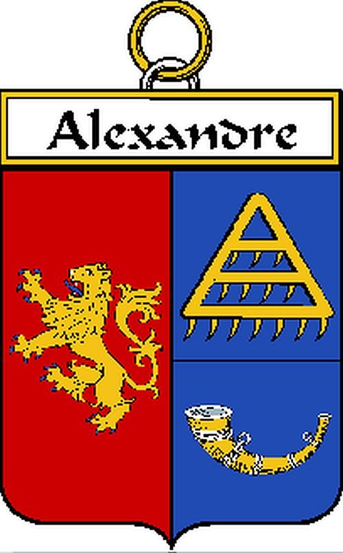 Image 0 of Alexandre French Coat of Arms Large Print Alexandre French Family Crest 
