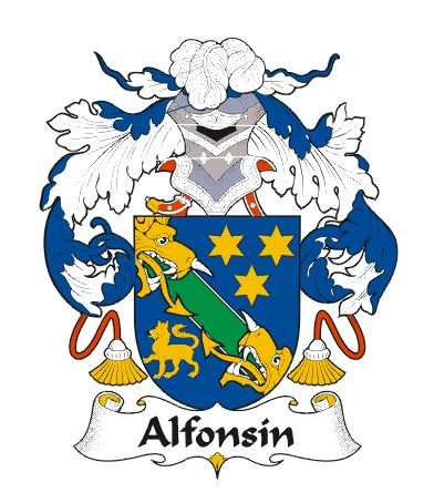 Image 0 of Alfonsin Spanish Coat of Arms Print Alfonsin Spanish Family Crest Print