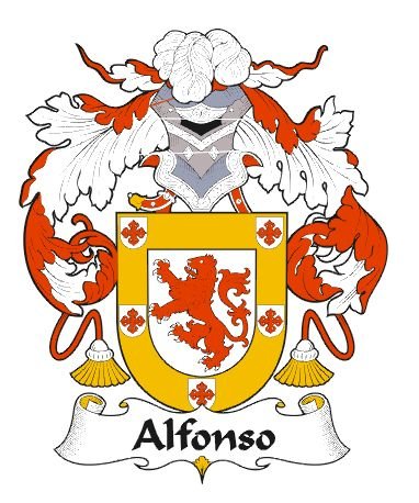 Image 0 of Alfonso Spanish Coat of Arms Print Alfonso Spanish Family Crest Print