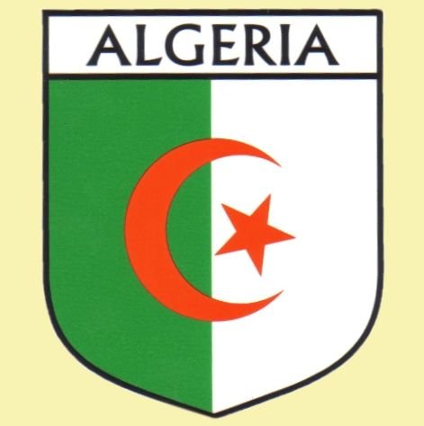 Image 0 of Algeria Flag Country Flag of Algeria Decals Stickers Set of 3