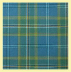 All Ireland Blue Irish Lightweight 10oz Wool Tartan Fabric Swatch  