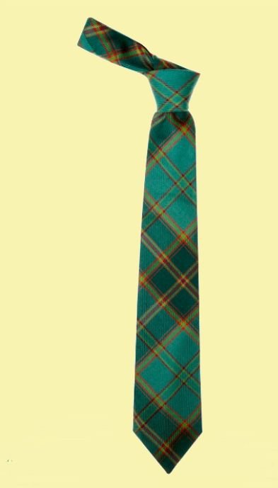 Image 0 of All Ireland Green Irish Tartan Lightweight Wool Straight Mens Neck Tie   