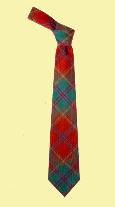 Image 0 of All Ireland Red Irish Tartan Lightweight Wool Straight Mens Neck Tie   