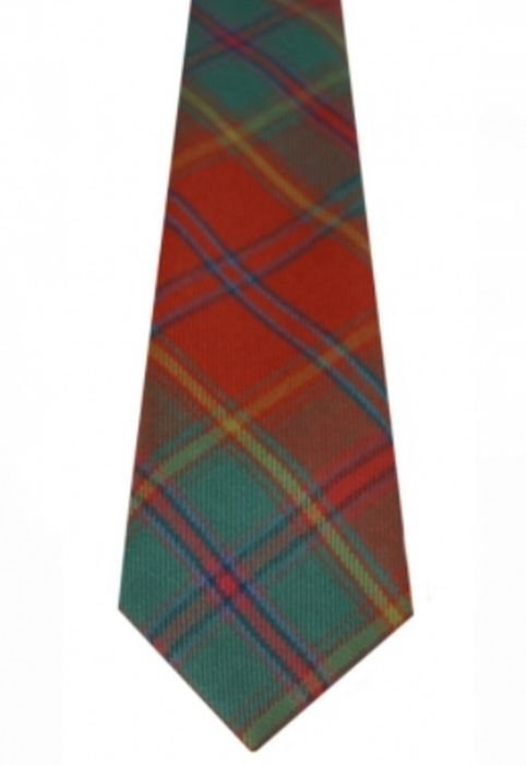 Image 2 of All Ireland Red Irish Tartan Lightweight Wool Straight Boys Neck Tie 