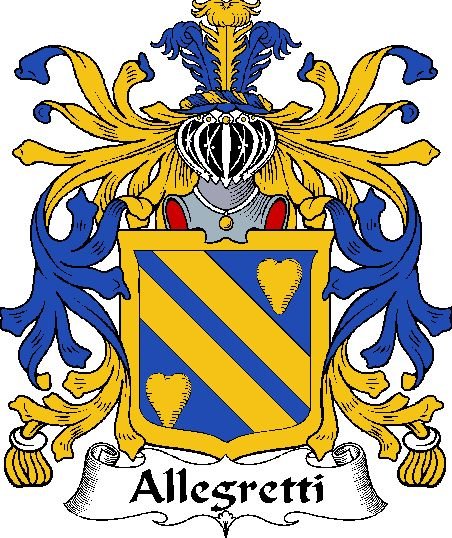 Image 0 of Allegretti Italian Coat of Arms Large Print Allegretti Italian Family Crest 
