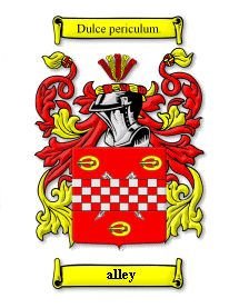 Image 0 of Alley Coat of Arms Surname Large Print Alley Family Crest 