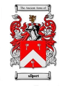 Image 0 of Allport Coat of Arms Surname Large Print Allport Family Crest 