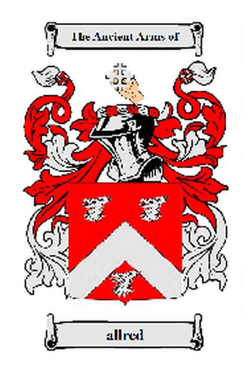 Image 0 of Allred Coat of Arms Surname Large Print Allred Family Crest 