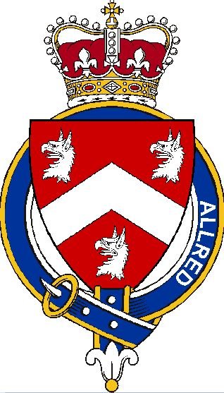Image 1 of Allred Coat of Arms Surname Print Allred Family Crest Print