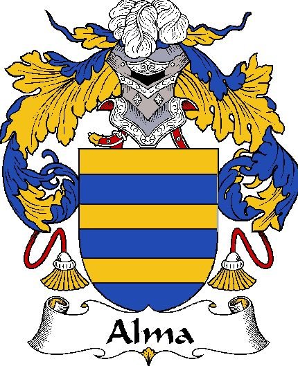 Image 0 of Alma Spanish Coat of Arms Large Print Alma Spanish Family Crest 