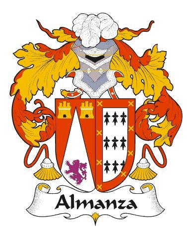Image 0 of Almanza Spanish Coat of Arms Print Almanza Spanish Family Crest Print