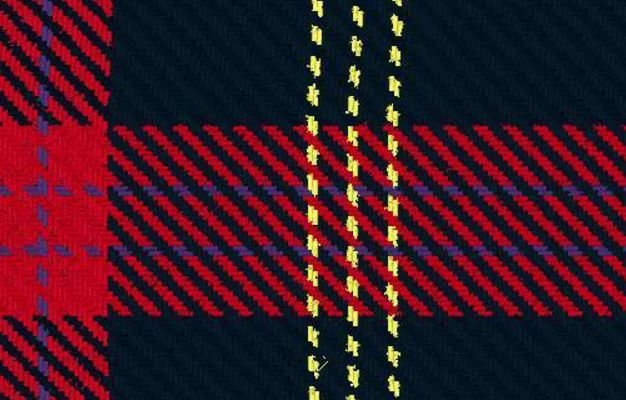 Image 5 of Alpha Chi Sigma Modern Double Width 11oz Lightweight Tartan Wool Fabric 