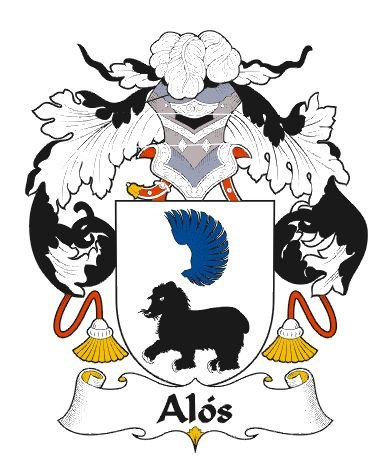 Image 0 of Alos Spanish Coat of Arms Large Print Alos Spanish Family Crest 