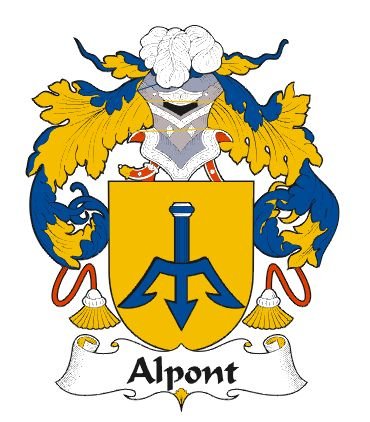 Image 0 of Alpont Spanish Coat of Arms Print Alpont Spanish Family Crest Print