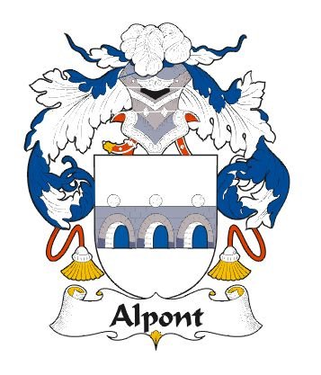 Image 1 of Alpont Spanish Coat of Arms Print Alpont Spanish Family Crest Print