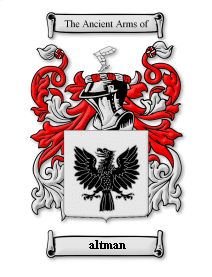 Image 1 of Altman Coat of Arms Surname Large Print Altman Family Crest 