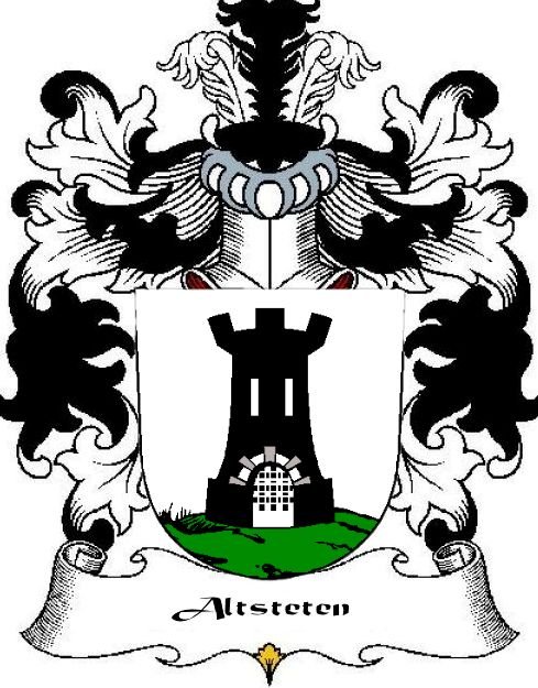 Image 0 of Altsteten Swiss Coat of Arms Print Altsteten Swiss Family Crest Print 