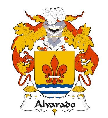 Image 0 of Alvarado Spanish Coat of Arms Print Alvarado Spanish Family Crest Print