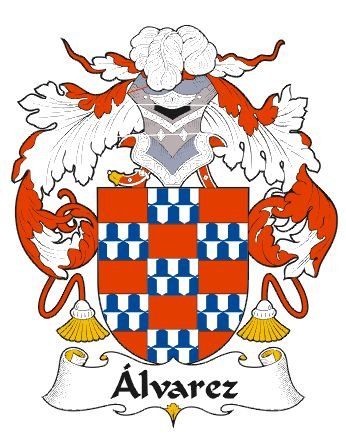 Image 1 of Alvarez Spanish Coat of Arms Print Alvarez Spanish Family Crest Print