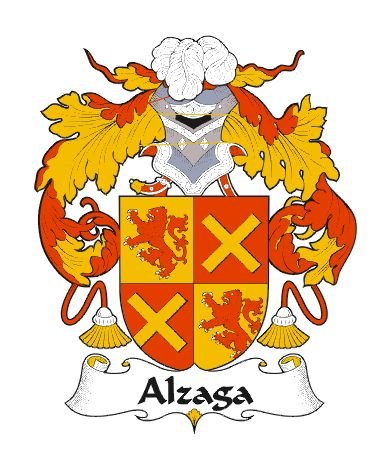 Image 0 of Alzaga Spanish Coat of Arms Large Print Alzaga Spanish Family Crest 