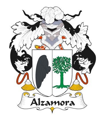 Image 0 of Alzamora Spanish Coat of Arms Large Print Alzamora Spanish Family Crest 