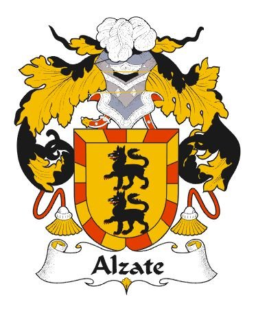 Image 0 of Alzate Spanish Coat of Arms Print Alzate Spanish Family Crest Print