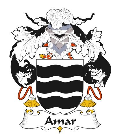 Image 0 of Amar Spanish Coat of Arms Print Amar Spanish Family Crest Print