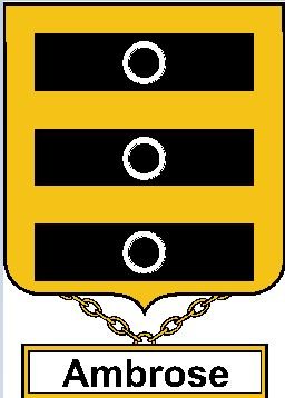 Image 0 of Ambrose English Coat of Arms Print Ambrose English Family Crest Print 