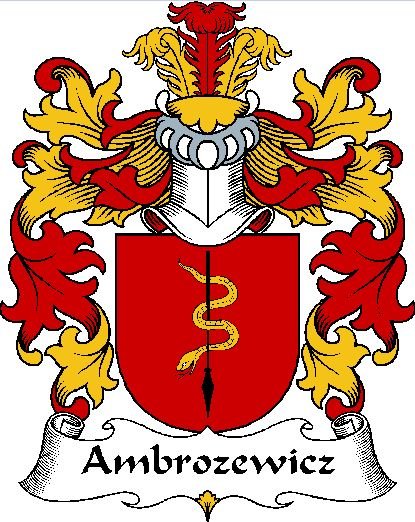 Image 0 of Ambrozewicz Polish Coat of Arms Large Print Ambrozewicz Polish Family Crest 