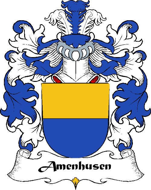 Image 0 of Amenhusen Swiss Coat of Arms Print Amenhusen Swiss Family Crest Print 