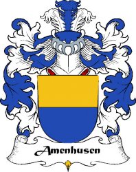 Amenhusen Swiss Coat of Arms Print Amenhusen Swiss Family Crest Print 