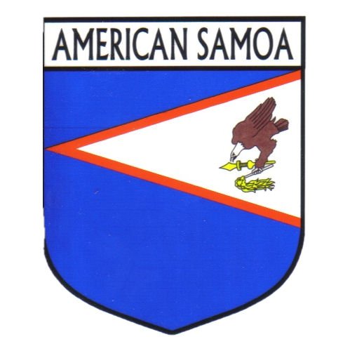 Image 1 of American Samoa Flag Country Flag of American Samoa Decals Stickers Set of 3