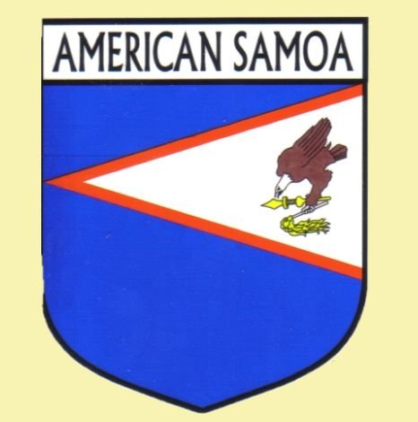 Image 0 of American Samoa Flag Country Flag of American Samoa Decals Stickers Set of 3
