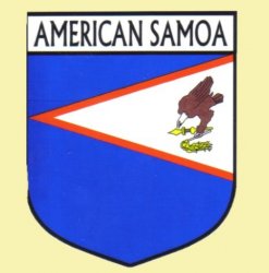 American Samoa Flag Country Flag of American Samoa Decals Stickers Set of 3