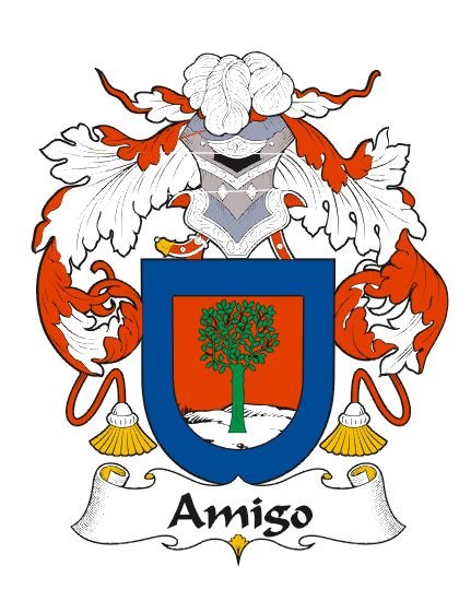 Image 0 of Amigo Spanish Coat of Arms Print Amigo Spanish Family Crest Print