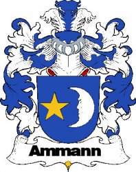 Ammann Swiss Coat of Arms Large Print Ammann Swiss Family Crest 