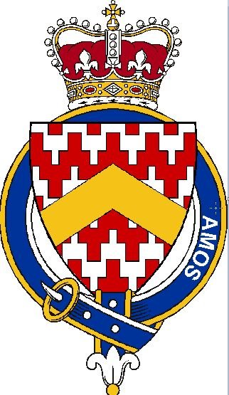 Image 1 of Amos English Coat of Arms Print Amos English Family Crest Print 