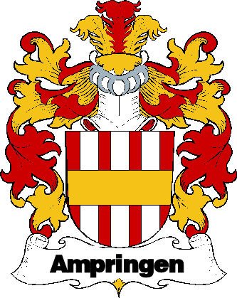 Image 0 of Ampringen Swiss Coat of Arms Print Ampringen Swiss Family Crest Print 