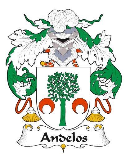 Image 0 of Andelos Spanish Coat of Arms Print Andelos Spanish Family Crest Print