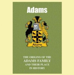 Adams Coat Of Arms History Welsh Family Name Origins Mini Book 