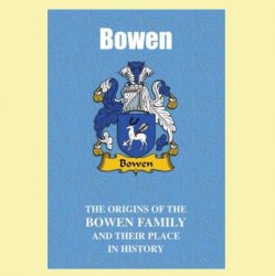 Bowen Coat Of Arms History Welsh Family Name Origins Mini Book 